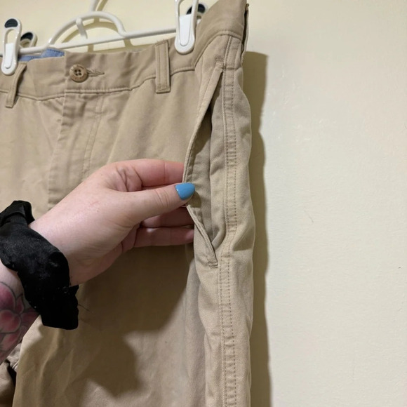 Men’s L.L Bean Vintage Khaki Natural Fit Straight Leg Office  Pants Size: 31x36 - Picture 5 of 16
